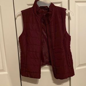 maroon vest